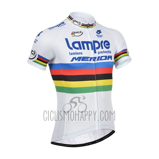 UCI Mondo Campione Lider Lampre MeridaCycling Jersey Bib Short 2013 Men Short Sleeve 